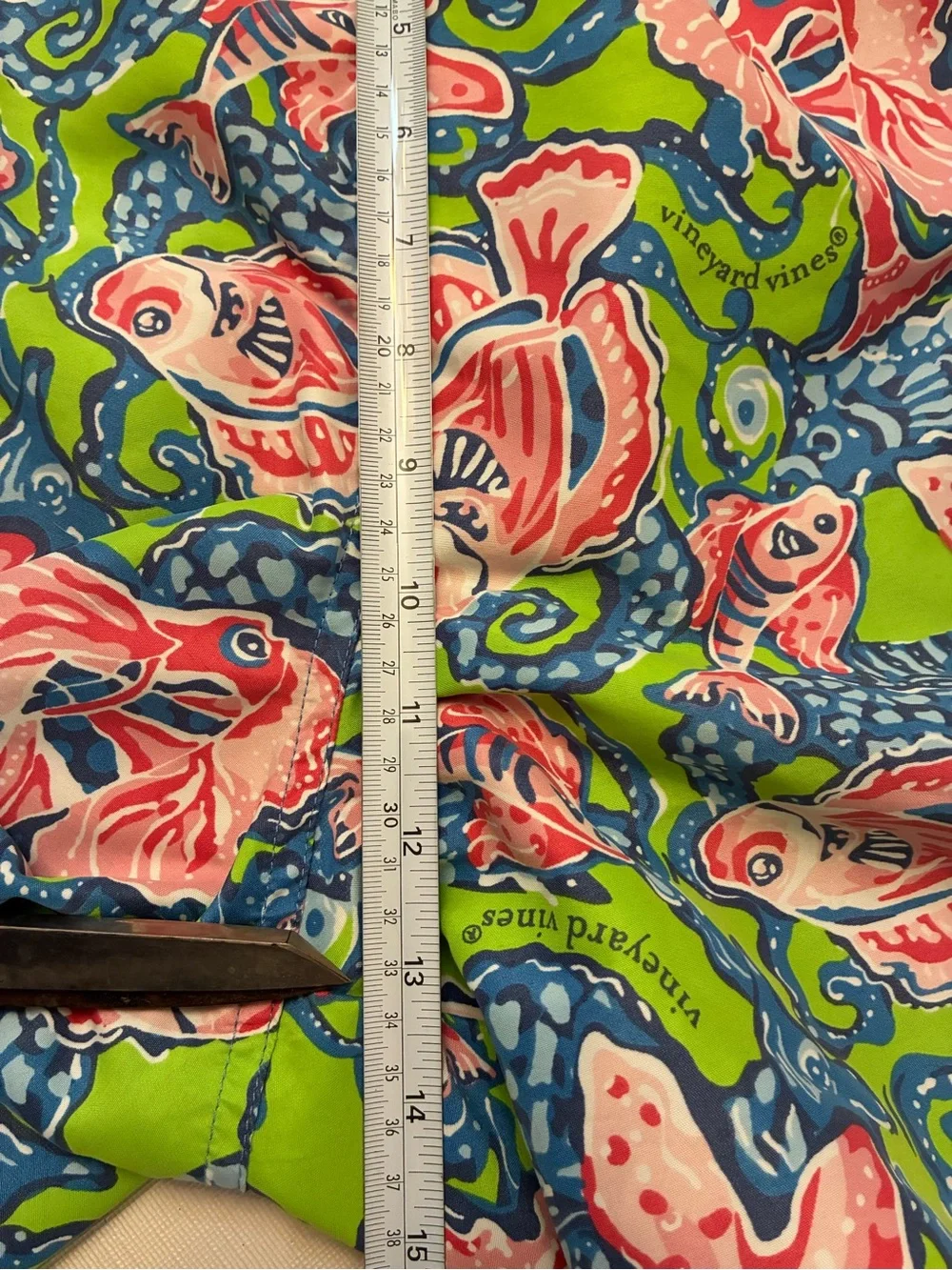 Vineyard Vines Pink, Blue & Lime Fish Print Shorts
